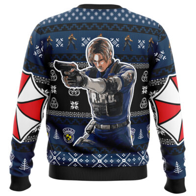 Alternative view of Leon Kennedy Resident Evil Ugly Christmas Sweater