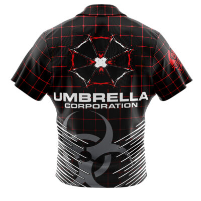 Alternative view of Umbrella Corp Resident Evil Button Up Hawaiian Shirt