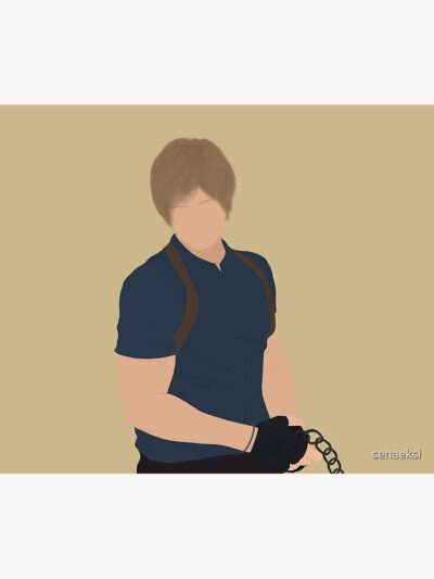 Alternative view of Resident Evil 4 Remake Leon Scott Fan Art Tapestry
