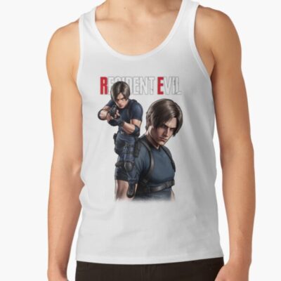 Alternative view of Leon Kennedy Resident Evil Fanart Tank Top