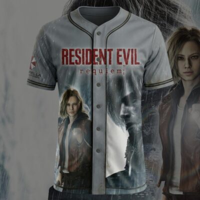 Alternative view of Resident Evil Requiem Leon Kennedy Baseball Jersey