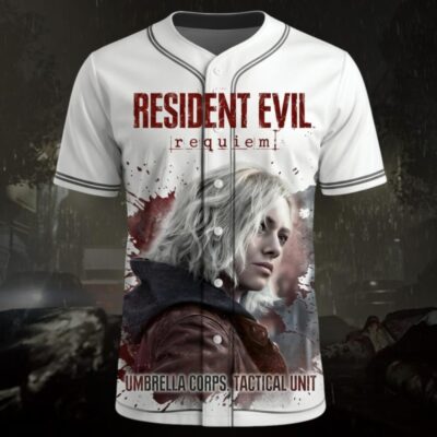 Alternative view of Horror Game Requiem Baseball Jersey