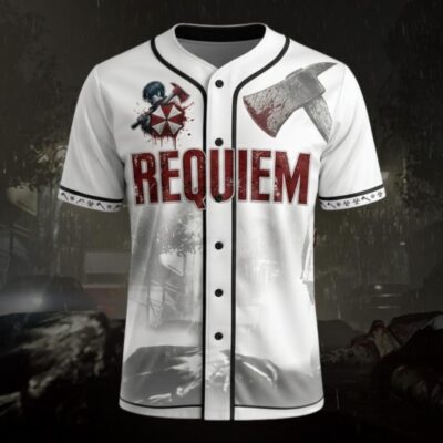 Alternative view of Resident Evil Requiem Kennedy Baseball Jersey